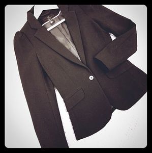 Black Blazer with Polka-Dot Lining